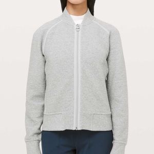 Lululemon On Repeat Bomber Jacket Heathered Grey